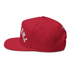 Flat Bill Cap - 'THE PAUSE' Upside Embroidered Arch Logo Snapback