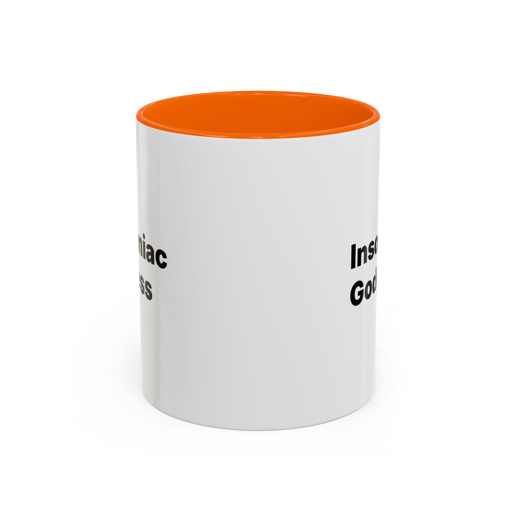 Insomniac Goddess Accent Coffee Mug — Funny Menopause Night Waking Gift