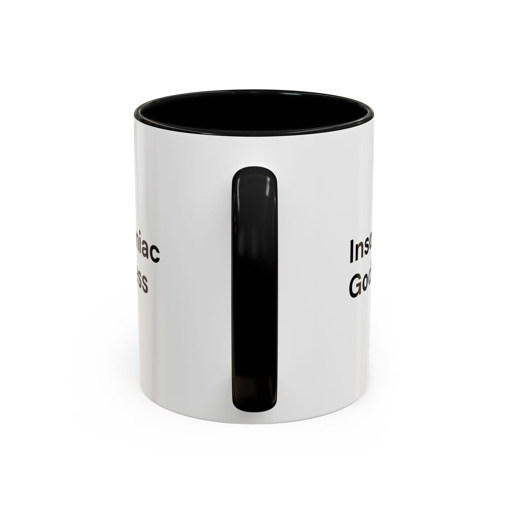Insomniac Goddess Accent Coffee Mug — Funny Menopause Night Waking Gift