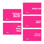 Menopause Humor Greeting Cards (5-Pack) — Hot Wise Wild, Menopause Made Me Do It, Back Up, Running Hot, Proceed Carefully