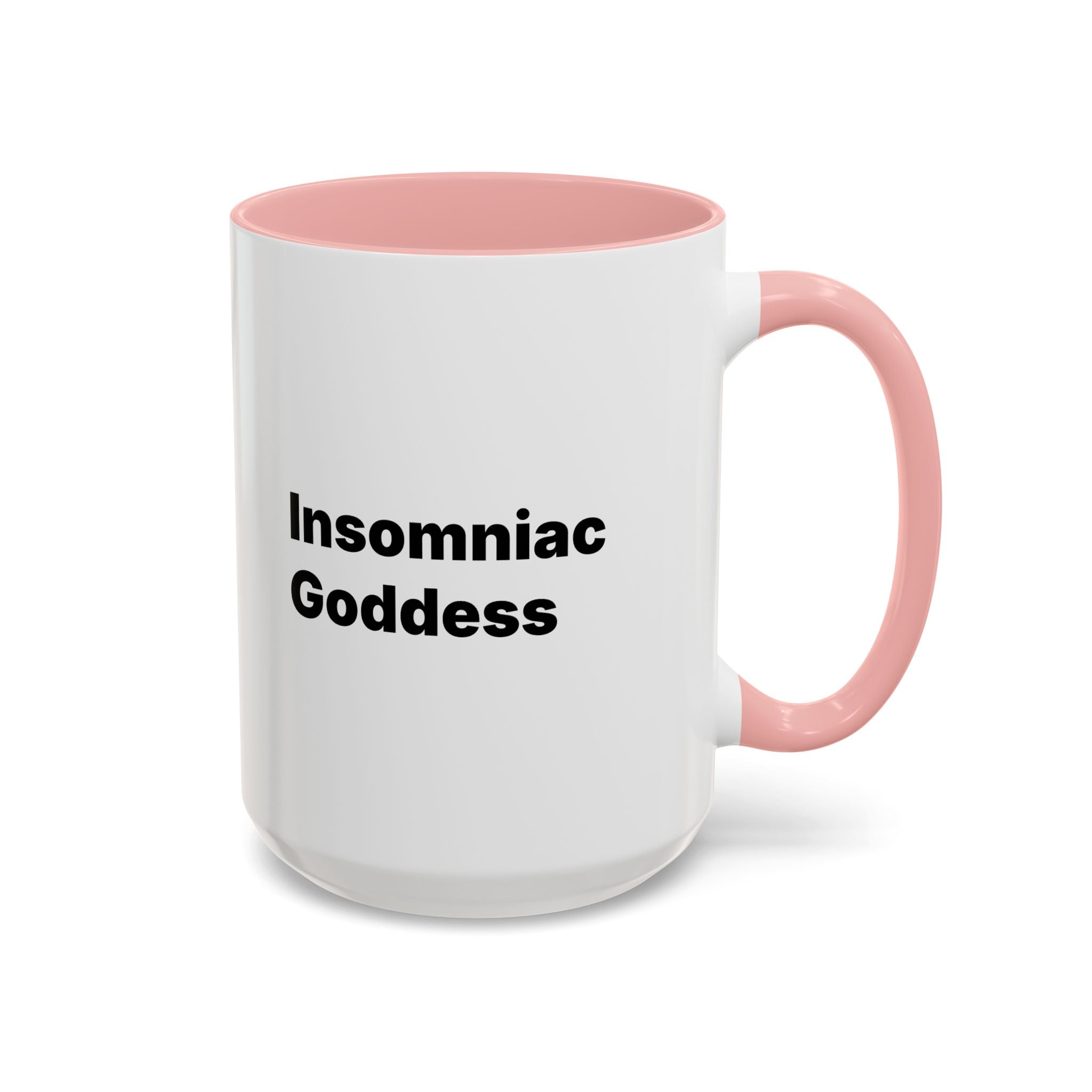 Insomniac Goddess Accent Coffee Mug — Funny Menopause Night Waking Gift