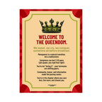 Welcome to the Queendom Poster. For Menopause Awareness
