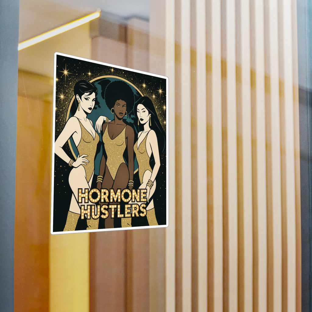 Hormone Hustlers retro kiss-cut vinyl decals