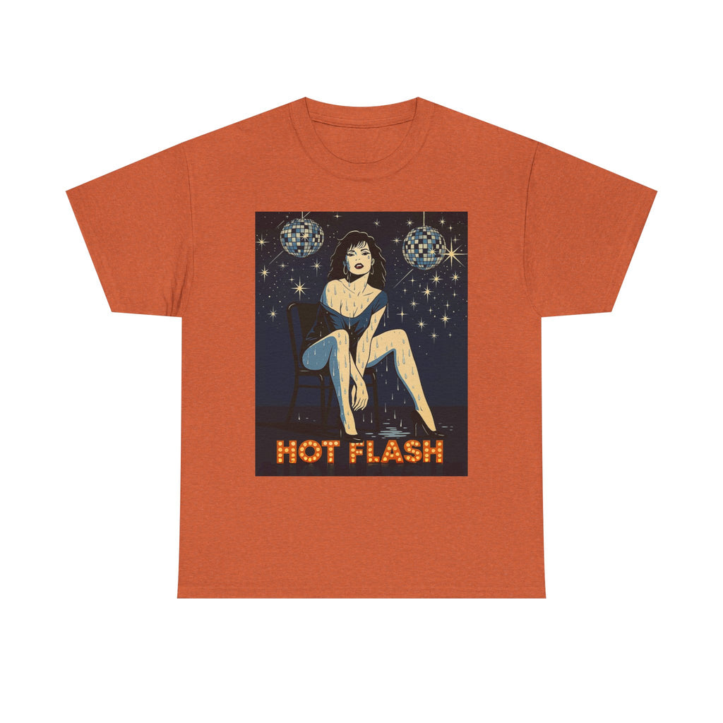 Hot Flash. Vintage-Inspired Graphic Cotton T-Shirt