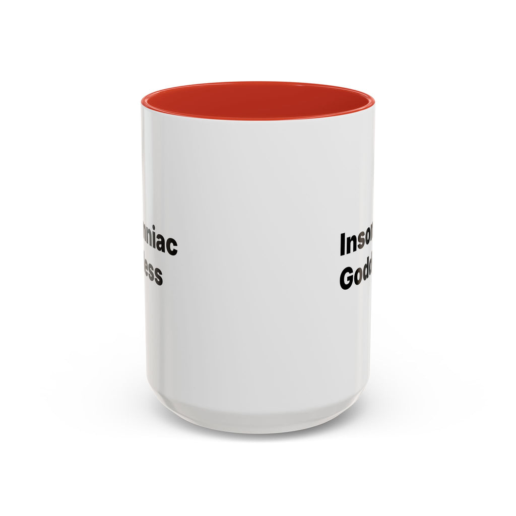 Insomniac Goddess Accent Coffee Mug — Funny Menopause Night Waking Gift