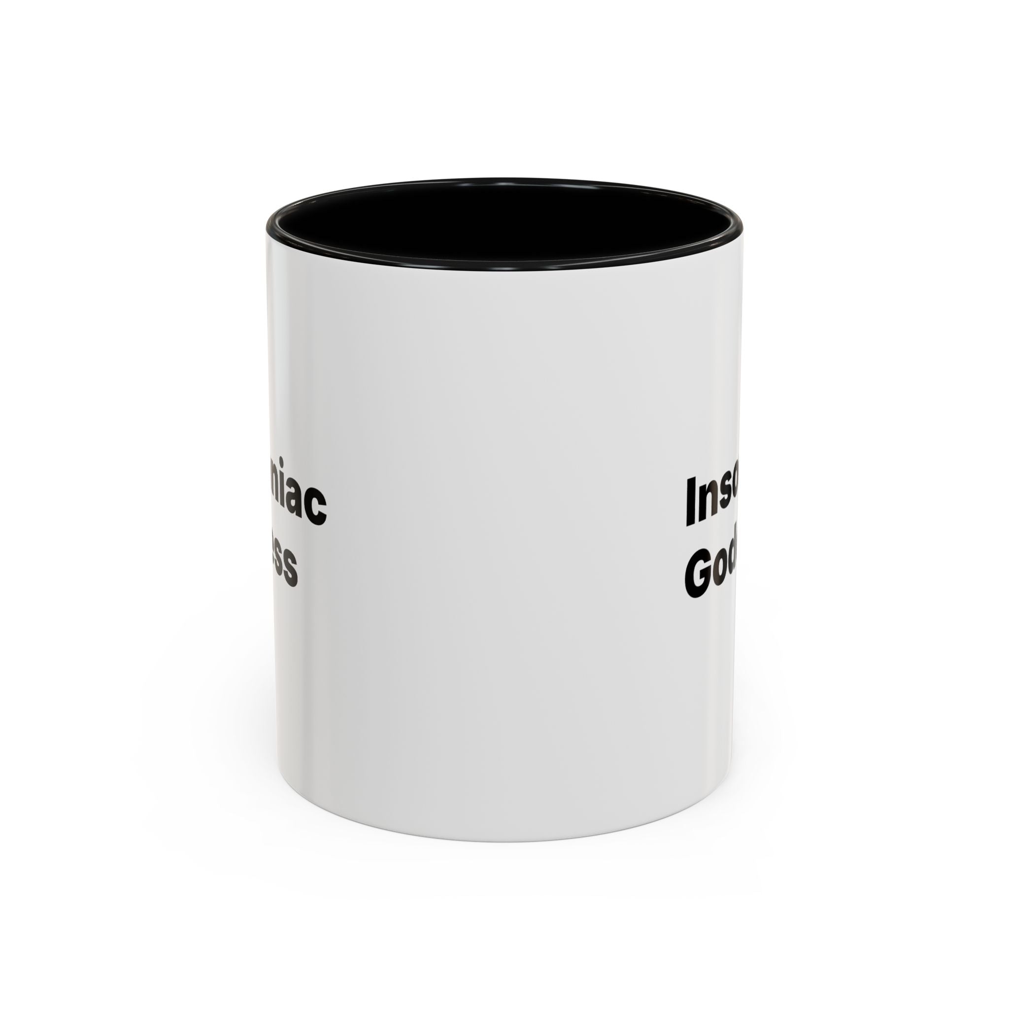 Insomniac Goddess Accent Coffee Mug — Funny Menopause Night Waking Gift