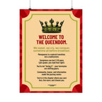 Welcome to the Queendom Poster. For Menopause Awareness