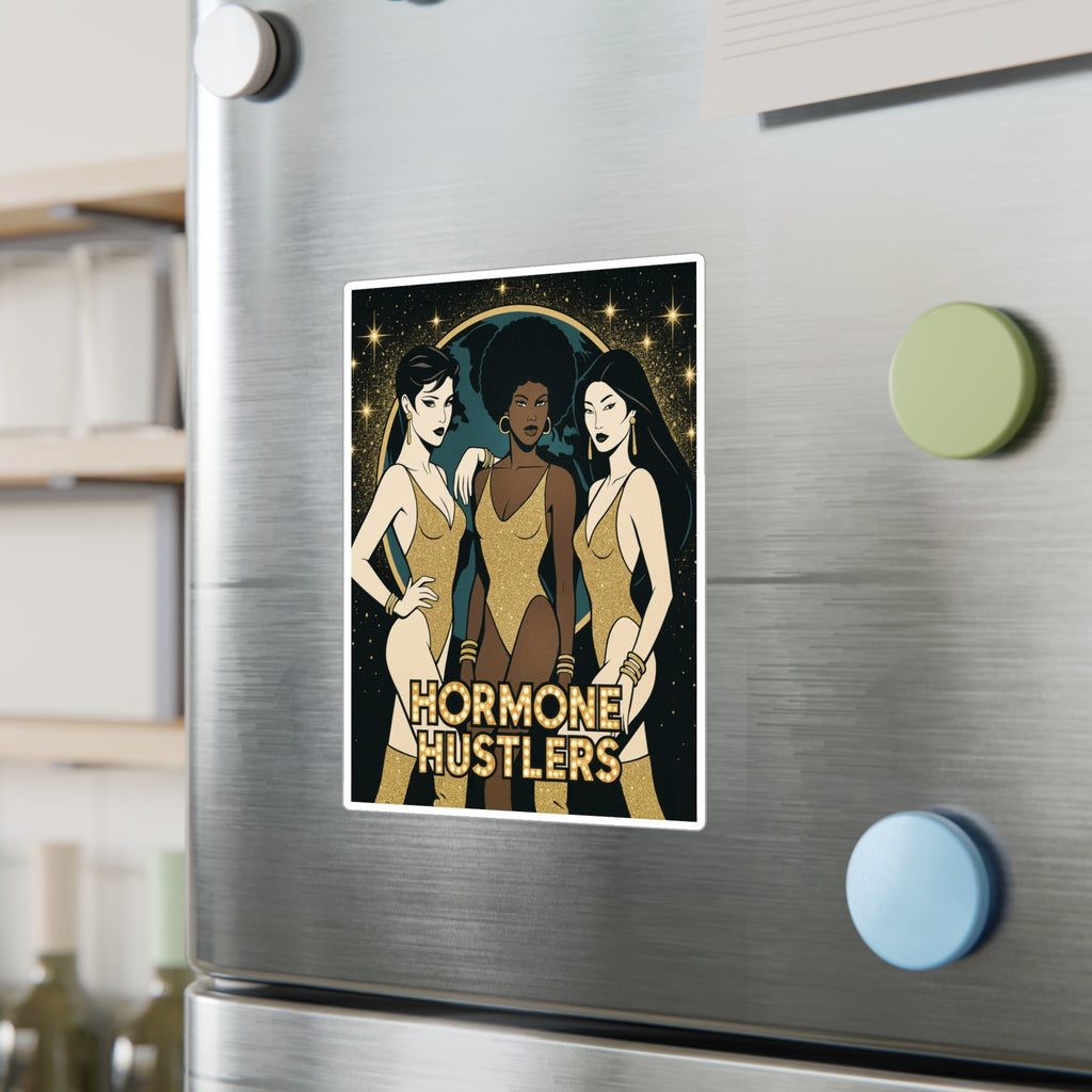 Hormone Hustlers retro kiss-cut vinyl decals