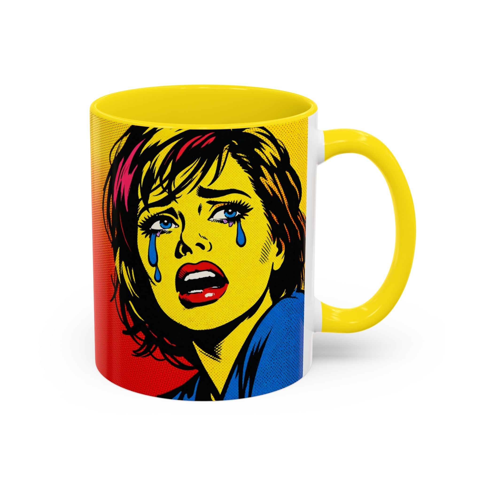 Dont Cry Is Only Menopause Accent Coffee Mug — Funny Menopause Gift (11/15 oz)