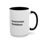 Insomniac Goddess Accent Coffee Mug — Funny Menopause Night Waking Gift