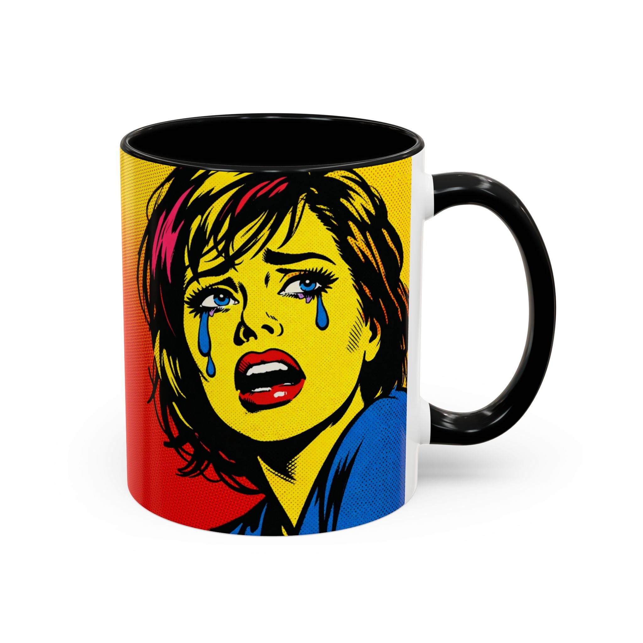 Dont Cry Is Only Menopause Accent Coffee Mug — Funny Menopause Gift (11/15 oz)