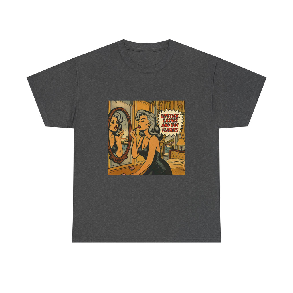 Lipstick, Lashes & Hot Flashes – Retro Women’s T-Shirt | Hot Flash Muse