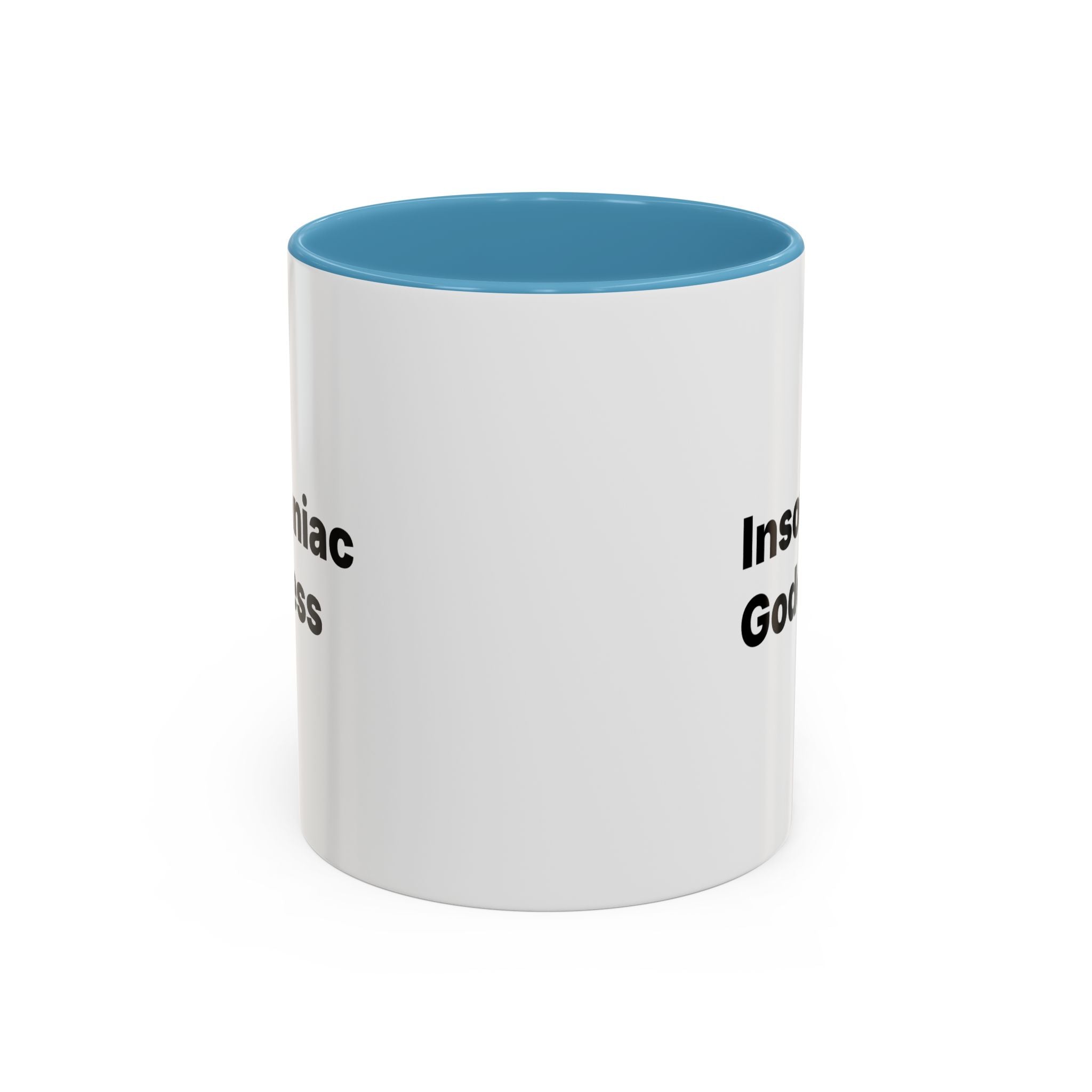 Insomniac Goddess Accent Coffee Mug — Funny Menopause Night Waking Gift