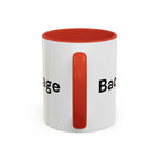 Menopause Humor Coffee Mug — “Back Up. High Voltage.” Accent 11/15oz