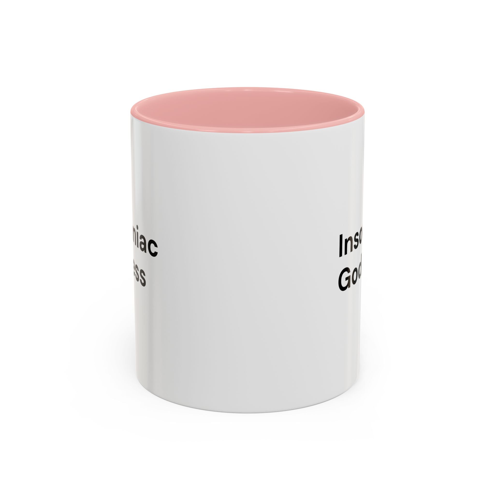 Insomniac Goddess Accent Coffee Mug — Funny Menopause Night Waking Gift