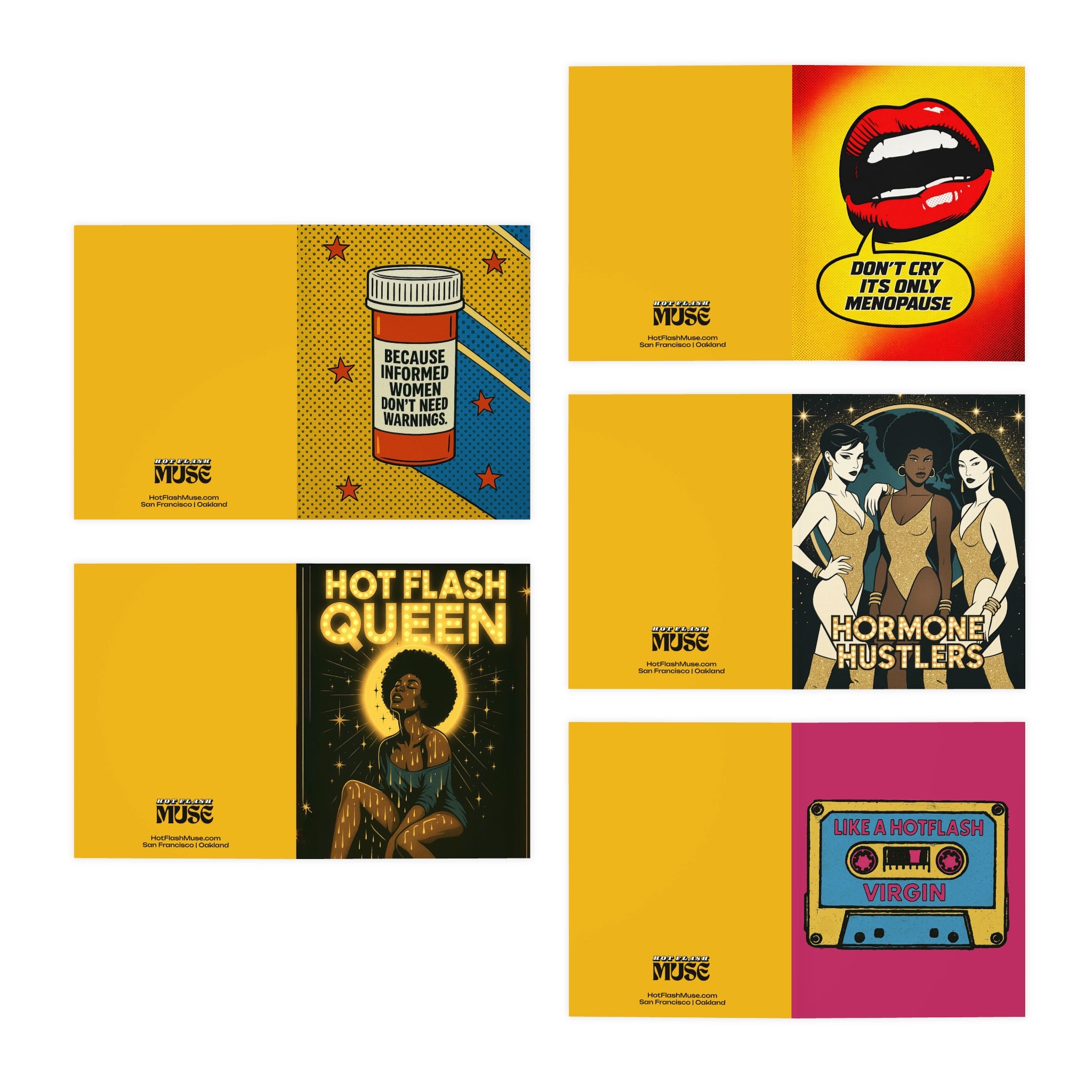 Menopause Blank Greeting Cards 5-Pack